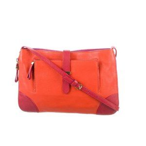 Tory Burch Clay Crossbody Extendable Covertible Bag- Orange Fushica Purple Pink